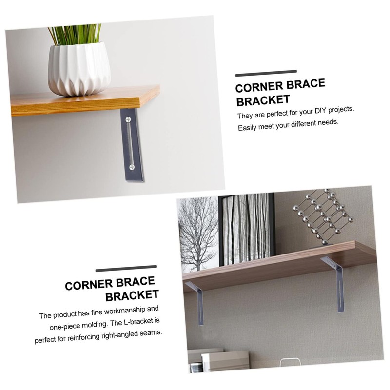 Operitacx Stainless Steel Fixed Brackets Set of 2 Corner for