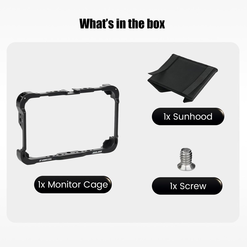 ANDYCINE Monitor Cage for Shinobi II, Shinobi GO with Foldable