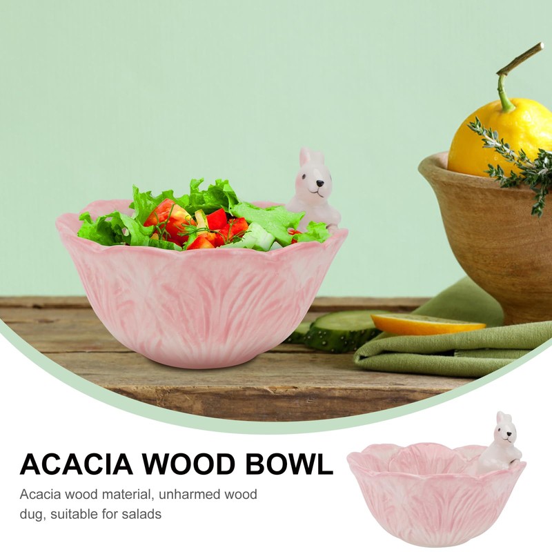 Holibanna Rabbit Bunny Ceramic Bowl Easter Fruit Bowls Easter Salad