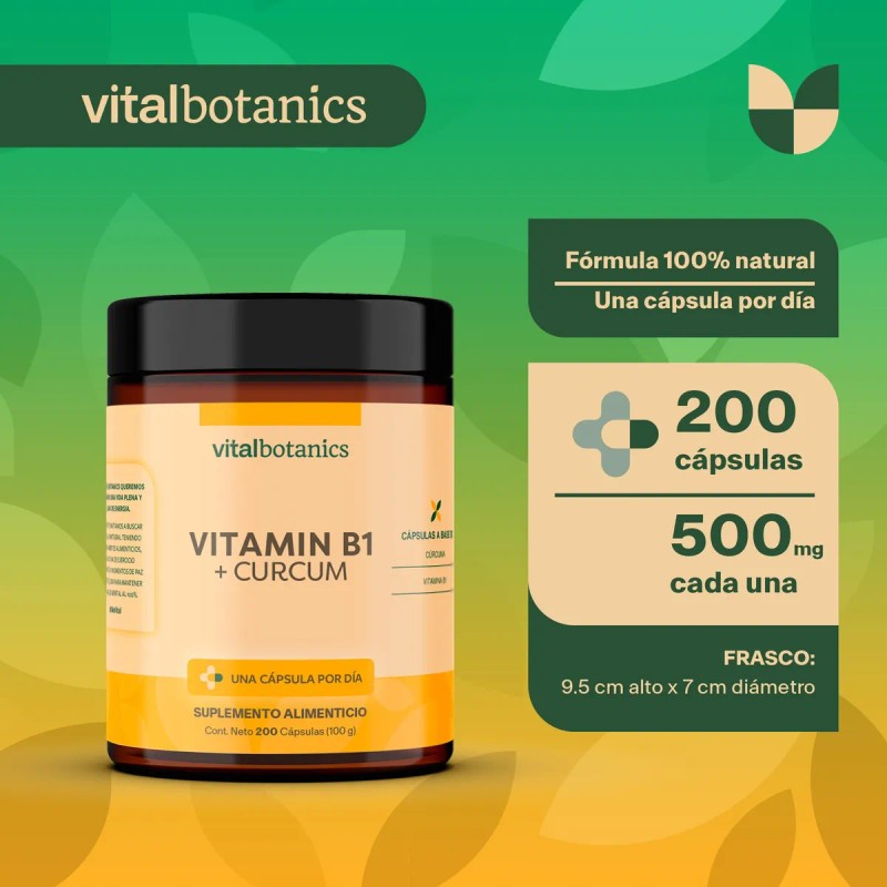 ⚡🌿 Vitamina B1 + Cúrcuma | Energía, Nervios y Metabolismo