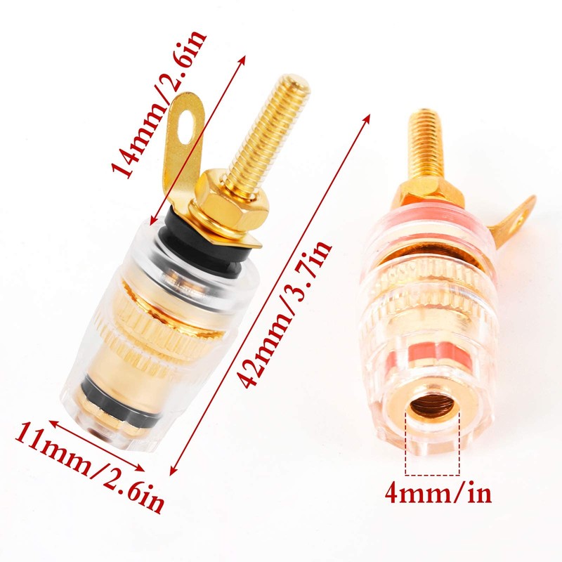 WANGCL Speaker Banana Plug Terminal Banana Clamp Banana Clamp for