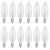 MMBGJKG 40W Candelabra Light Bulbs, E12 Candle Light Bulbs, Clear