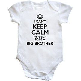 Hippowarehouse I Can't Keep Calm I'm Going to be a Big Brother baby vest bodysuit (short sleeve) boys girls