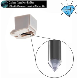 2 Pack ATN3600L Diamond Record Player Needles Replacement with Stylus Cleaning Brush, Replacement Stylus Compatible with Audio-Technica AT-LP60X, AT-LP60XBT, and AT-LP60XBT-USB Vinyl Record Player