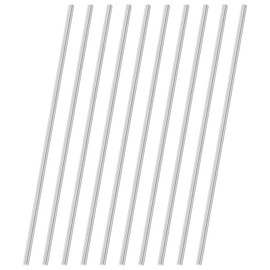 M METERXITY 10-Pack 304 Stainless Steel Solid Round Rod, 6x300mm Metal Solid Shaft Rods for DIY Craft/Model Car/Helicopter Airplane/Metal Working, Lathe Bar Smooth Stock [0.24x11.81IN]