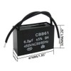 Twidec/2Pcs 450V AC 50/60Hz Run Capacitor 2-Wire Metallized Polypropylene Film