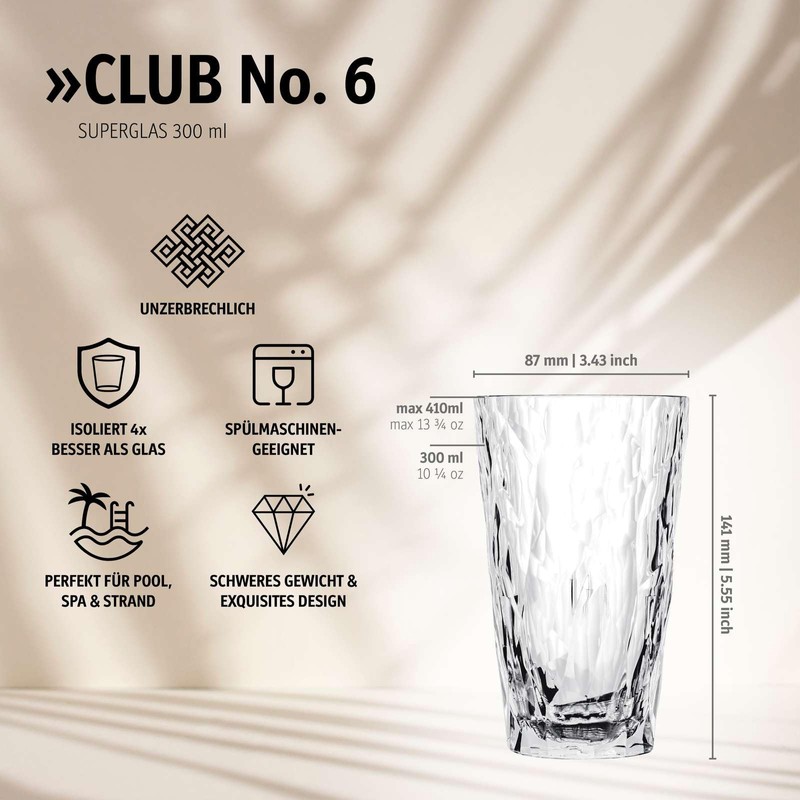 Koziol Superglas Club No. 6 (Rose Quartz)