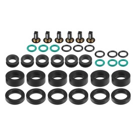 X AUTOHAUX Fuel Injector Seal O Ring - Car O-Ring Rebuild Repair Kit - for Honda for Acura 3.2L 2001-2004 NBR Rubber Black - 6 Sets