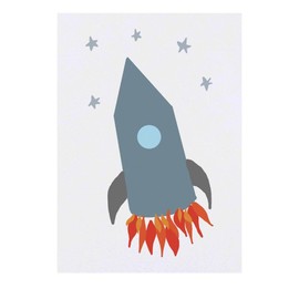 Large 'Rocket Launching Into Space' Temporary Tattoo (TO00071743)