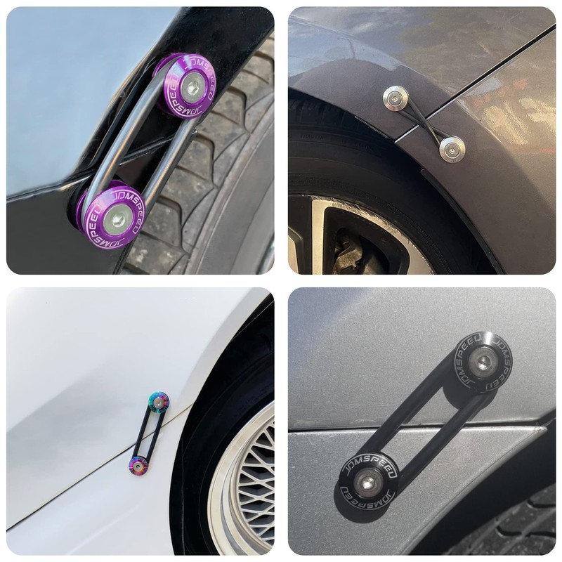 JDMSPEED Purple Universal CNC Billet Bumper Trunk Quick Release Fastener