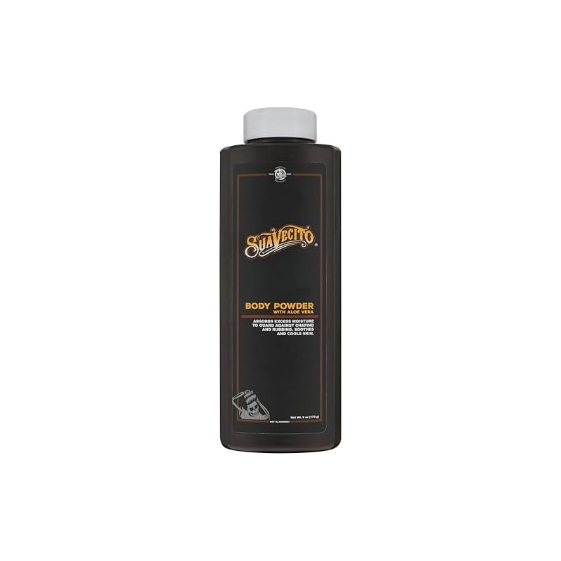 Suavecito Talcum polvo con aloe vera, 9 oz