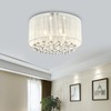 Edvivi Belle Drum Crystal Flush Mount, 4 Lights Glam Lighting