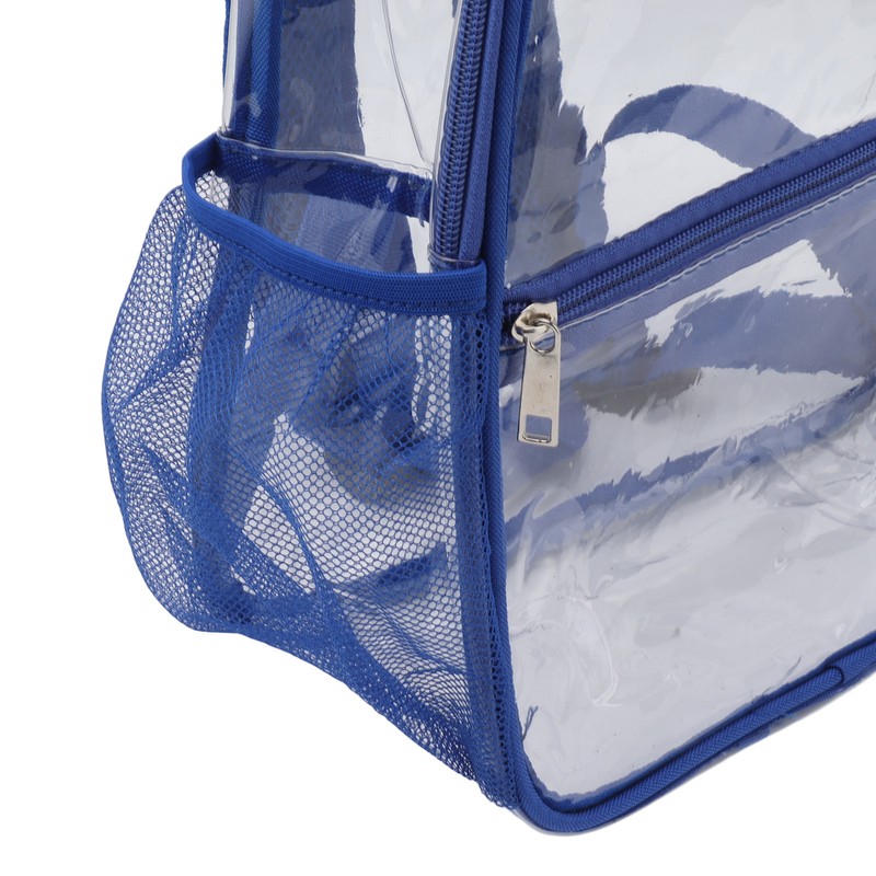 PVC Transparent Backpack Portable PVC Zipper Design High Capacity Clear