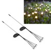 2 Sets Solar Powered Firefly Lights Outdoor Waterproof Solar Garden