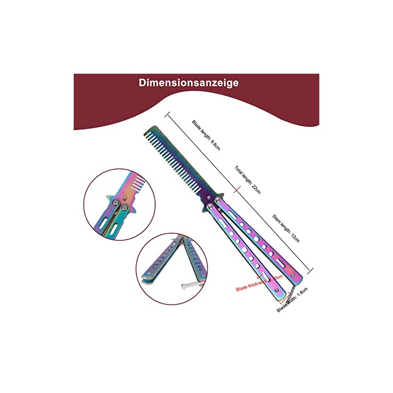 Cosswe Foldable Pocket Comb Spring Hair Styling Accessories for Hairdressing
