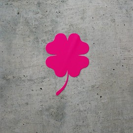 Decal Stickers Of Four Leaf Clover Silhouette (Pink) Premium Waterproof Vinyl Decal Stickers For Laptop Phone Accessory Helmet Car Window Mug Tuber Cup Door Wall Decoration ANDSKUS706435PI070722
