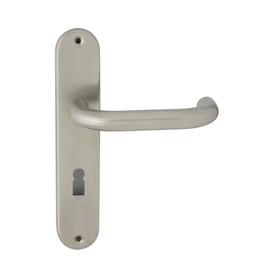 domino Door handle UNO INOX BB Deadlock 72 Handle Set for Room Doors Long Plate Set Door Handle Set Door Fittings