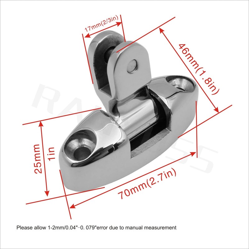 RANYUSS 2PCS of Marine Grade Bimini Top Stainless Steel 316