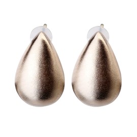 LOKUMIEarrings 18K Gold K18 Post K18 Metal Allergy Resistant Drop Women's Simple 18K Small Teardrop Craft Popular Gift Present jk-247, Yellow Gold Brass, No Gemstone