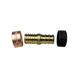 2 Pieces XFITTING 1" Pex x 1" PB (Polybutylene) Splicing Coupling with Ring, Repair Kit, Brass, Pex B