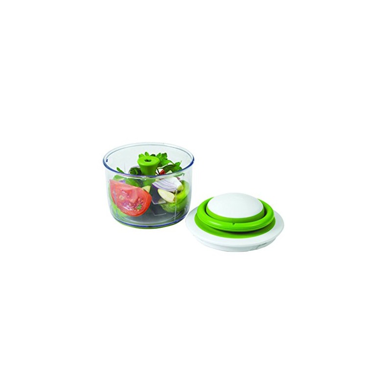 Chef'n Vegetable Chopper VeggiChop in Green/White, Stainless Steel 11.5 x