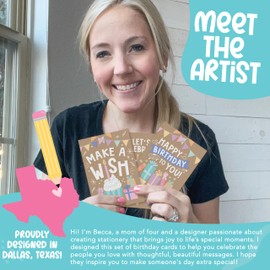 Hadley Designs 54 Happy Birthday Cards Bulk with Envelopes – Assorted Birthday Cards for Kids and Adults, Ideal for Personalization and Bulk Buyers (Doodle Kraft)