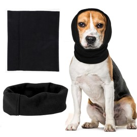 IONPSHG 2PCS Quiet Ears for Dogs Dog Hoodies Hat Calming Dog Hood for Noise Protection No Flap Ear Wraps Pet Soft for Anxiety Relief Calming Grooming Neck Ear Warmer & Calming (M)