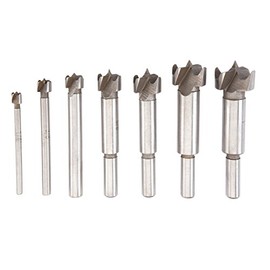 1/4 in. - 1 in. Forstner Drill Bit Set With 3/8 in. Shanks 7 Pc New 90 Day Warranty