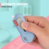 WORKPRO Ceramic Small Safety Box Cutter, Automatic Rebound Mini Letter