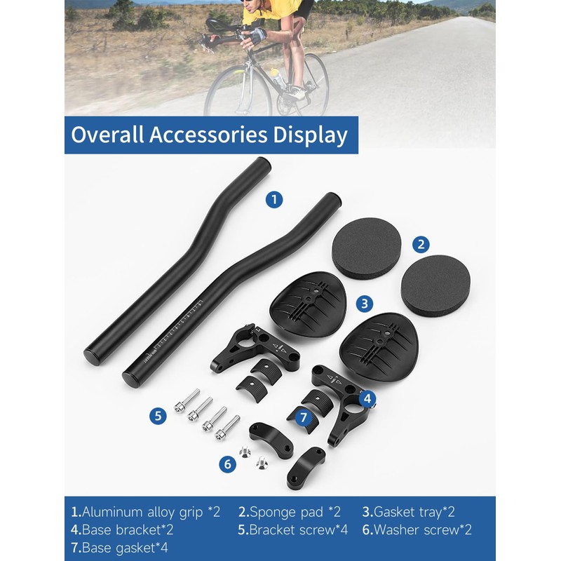 2 PCS Bike rest Bars, Handlebar Bars Bicycle Rest Handlebar