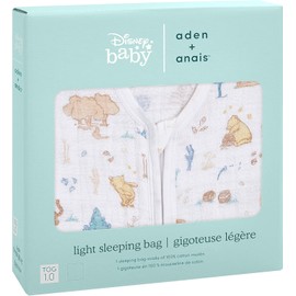 aden + anais™ light sleeping bag 1TOG muslin winnie in the woods (0-6m) (The woods, 0-6 Months)
