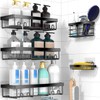 Moforoco Adhesive Shower Caddy Organizer Shelves Rack - 5 Pack