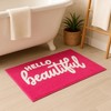 Hello Beautiful Bath Mat, 31.5 x 19.7 Inch Pink Washable