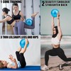 Mini Pilates Ball with Inflatable Straw, 9 Inch Exercise Ball
