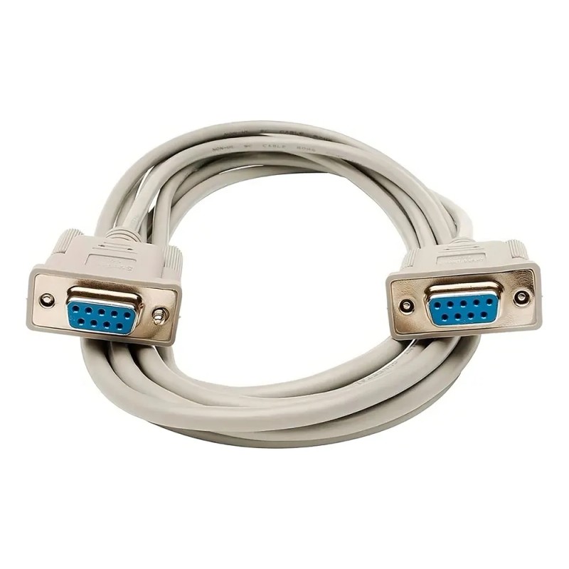 Cable Serial Null Modem Db9 Rs232 Hembra Hembra 1.8 Metros