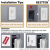 BESTTEN [10 Pack] Midsize Screwless Wall Plate, USWP4 Glossy Off