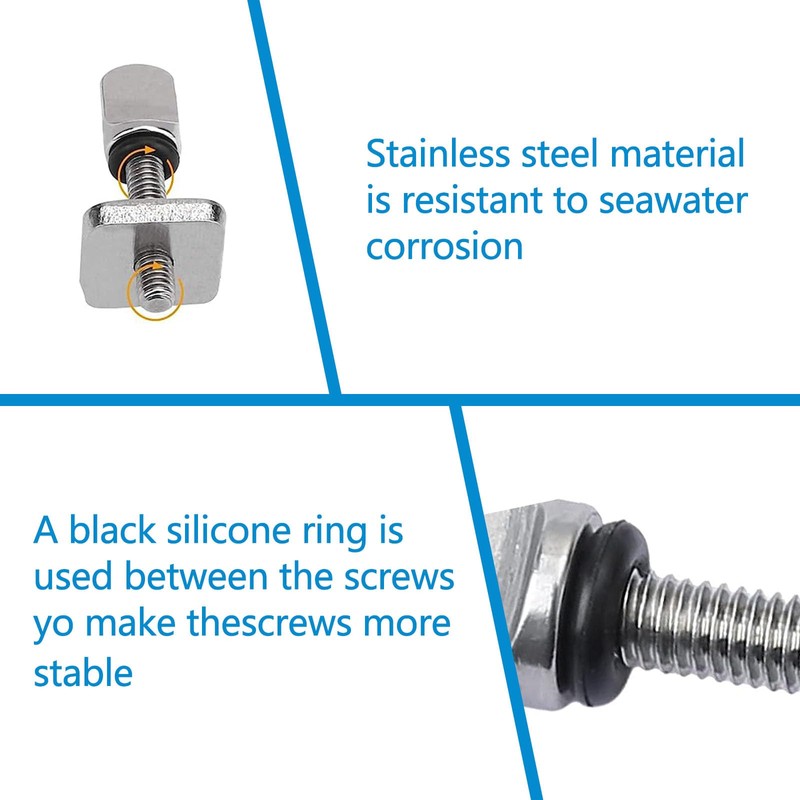 Pack of 4 Longboard Sliding Fin Screw Stainless Steel Fin