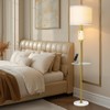 Natural Alabaster Floor Lamp for Living Room,Gold Floor Lamp with
