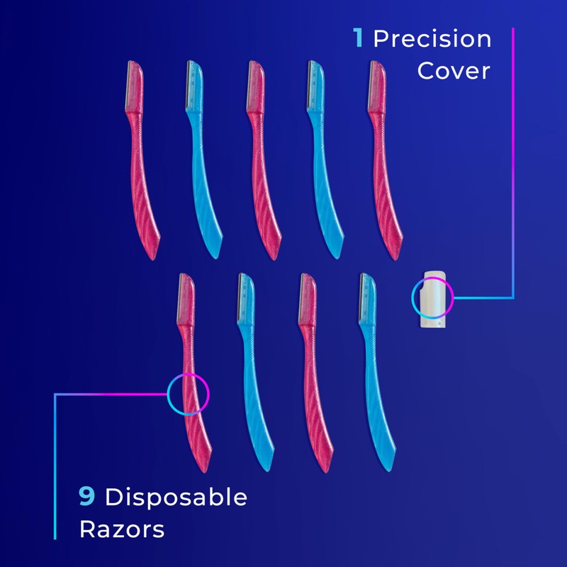 Schick Hydro Silk Touch-Up Dermaplaning Tool with Precision Eyebrow Cover,