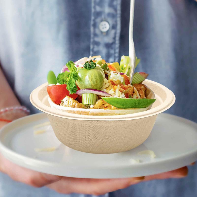 100 Pack 12 oz Disposable Paper Bowls, Heavy Duty Compostable