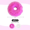 Pack of 4 plush hair rings, cute hair rings, elastic
