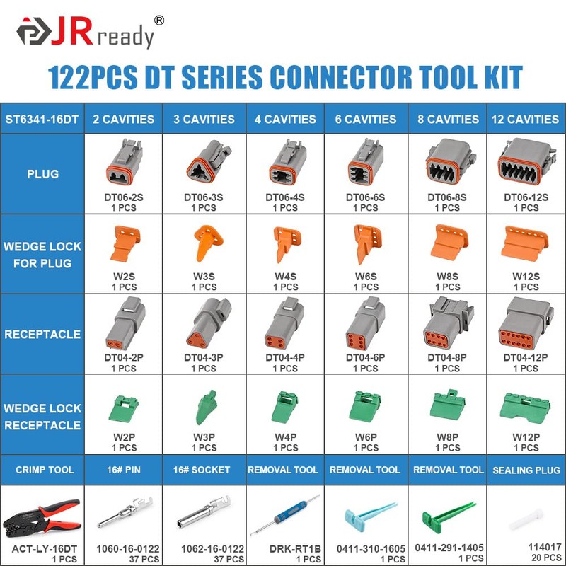 JRready Deutsch Crimp Tool ACT-LY-16DT with 2 3 4 6