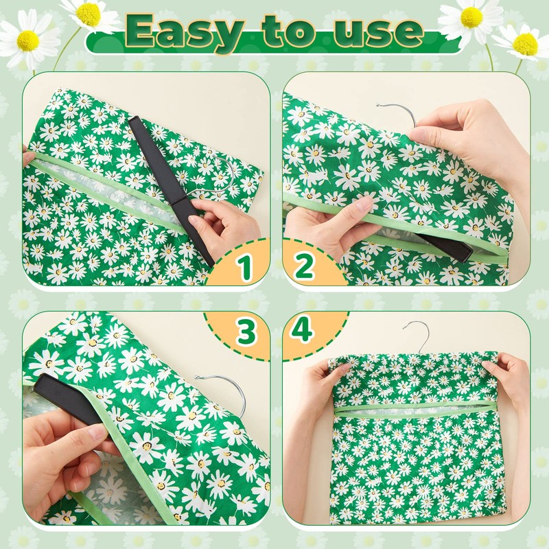 Nuenen Peg Bag for Washing Line with Hanger Daisy Cotton