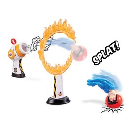 Stuntman Stu Hot Shot Cannon blast Sling shot toy with two rubber figures and ring of fire target Create fun stunts at home Toys