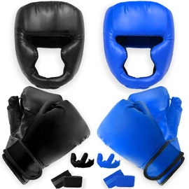 14 Pcs Boxing Set Boxing Equipment Set for Beginners Including 2 Pair of 6 oz Boxing Gloves Headgear Helmet Hand Wraps Mouth Guards Gifts for Kid Beginners Training Equipment