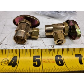 BrassCraft (Pack of 2) Brasscraft R19XR 1/2" x 3/8" Sweat Brass Angle Stop Valve New