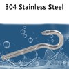 huruirui M4 10pcs Screw Hooks 304 Stainless Steel A2-70 Hook
