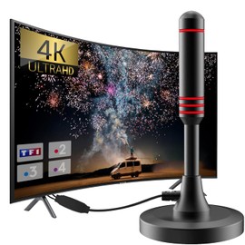 2025 Neue leistungsstarke DVB-TV-Antenne, 500 km, lange Reichweite und 360 ° TV-Antenne, für 1080P 4 K TV-Kanäle kostenlos – 5 m Koaxialkabel & mit Magnetfuß