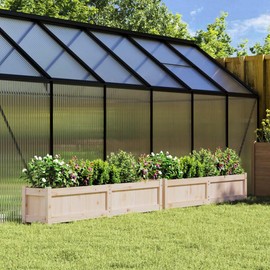 vidaXL Garden Planter Box - Solid Pine Wood, Rectangular Flower Pot - Outdoor/Patio/Garden 59.1" x 12.2" x 12.2" - Decorative Wooden Plant Container