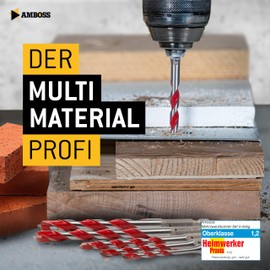 Diameter 6.0 mm Carbide Multi-Purpose Drill Bit for Wood, Sheet Metal, Plasterboard, Metal Profile, Tiles, Masonry and much more. Amboss Werkzeuge Multi Force Multi-Function Drill Bit Hexagonal Drill